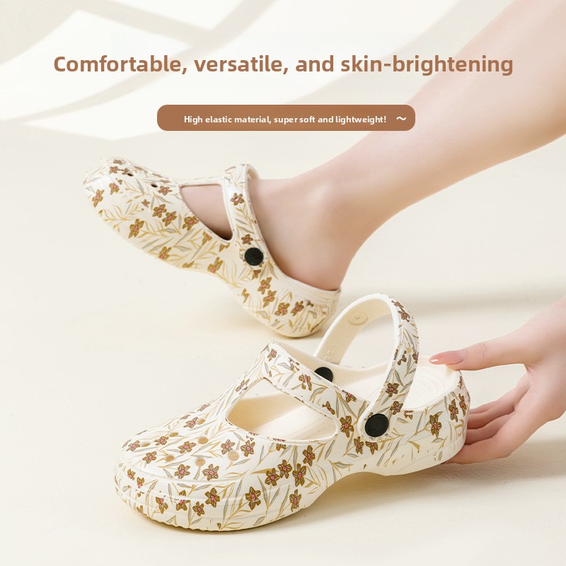 Women'S Shoes Water Resistant - Chinelos de Sola Grossa da Moda