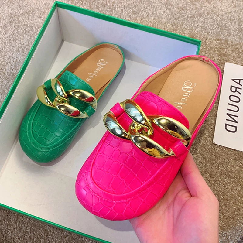 Gold Chain Sandal - Moda feminina chinelos plus size corrente