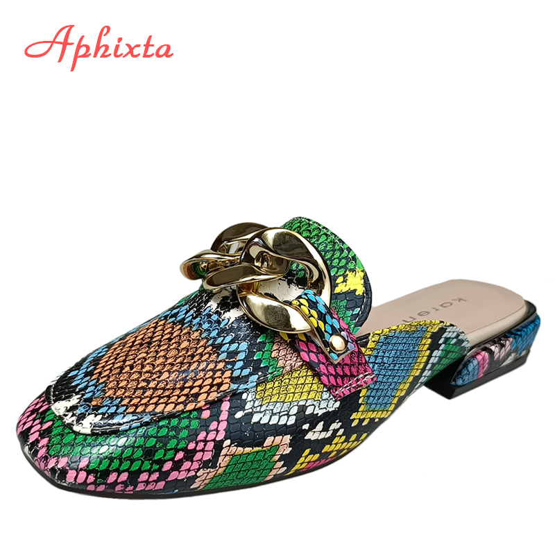 Gold Chain Sandal - Aphixta Verão Nova Cadeia Mulheres Cobra