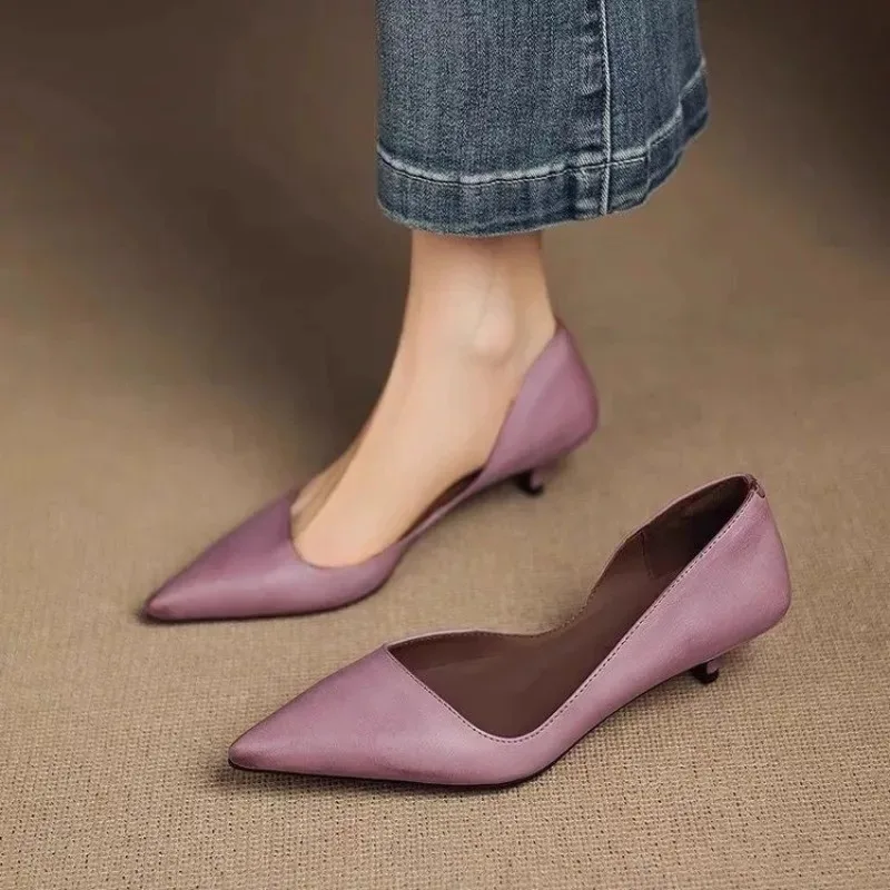 Slingback Pumps Women - Salto agulha feminino bico fino moda