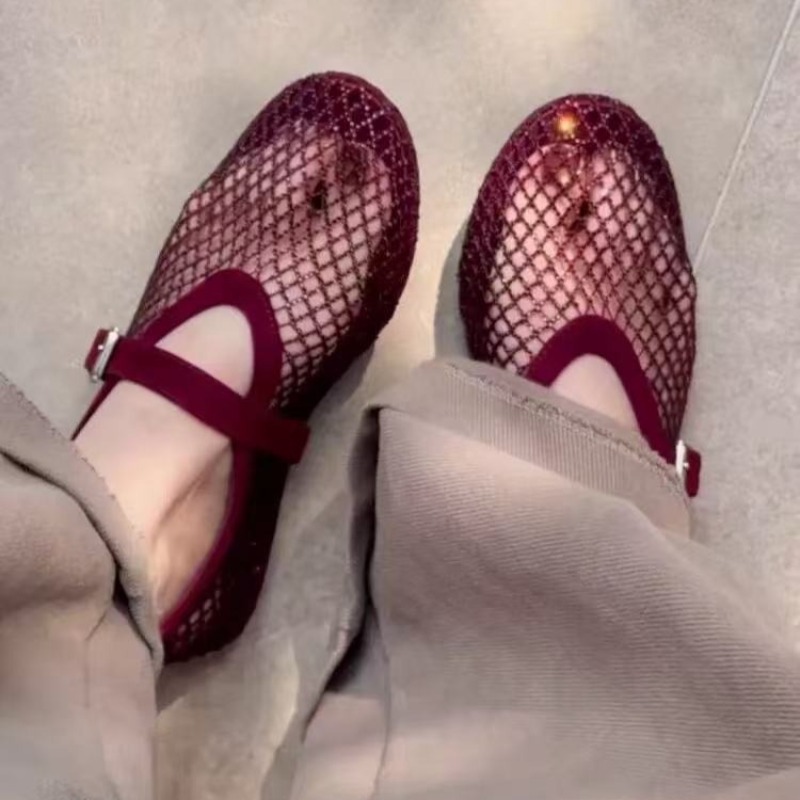 Slingback Pumps Women - Sandálias Femininas Vazadas com Strass, Novidade