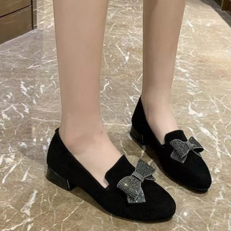 2025 preto nova moda feminina  - Women'S Shoes Loafers Black avaliação e preço