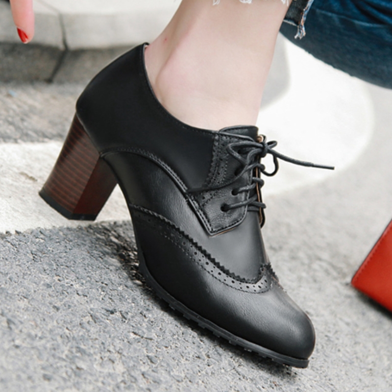 Sapatos mocassins de salto alt - Women'S Shoes Loafers Black avaliação e preço