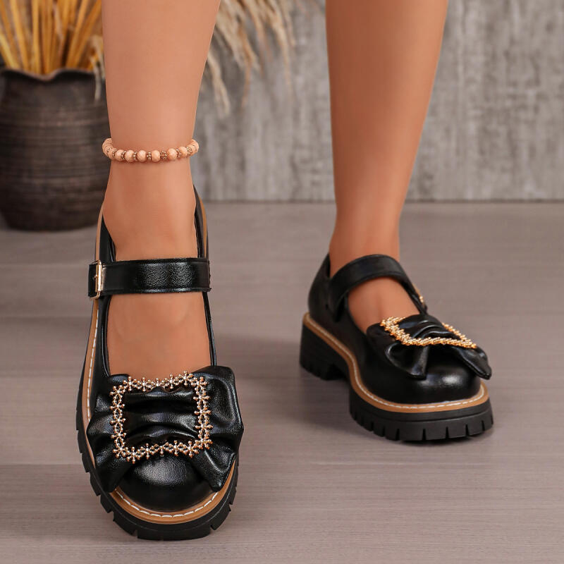 Sapatos Mary Jane com Laço Dec - Women'S Shoes Loafers Black avaliação e preço