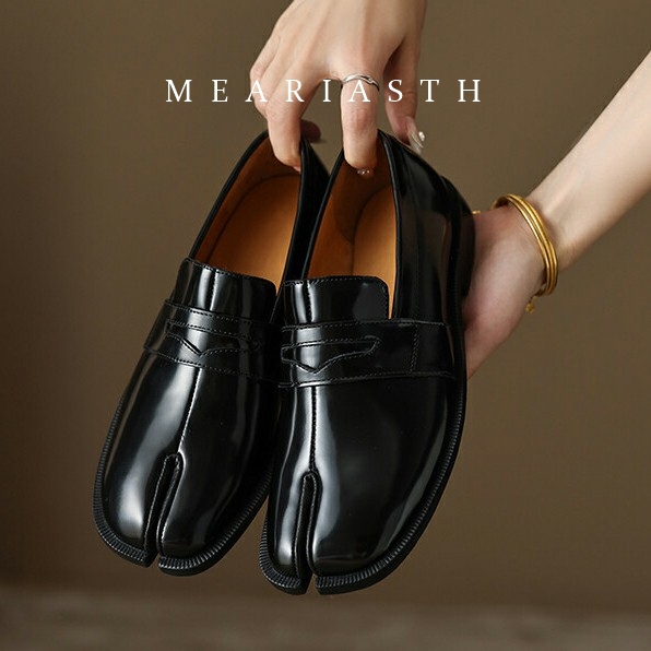 Sapatos Tabi Pretos de Couro E - Women'S Shoes Loafers Black avaliação e preço