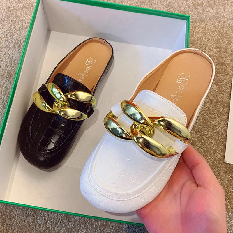 Moda feminina chinelos plus si - Gold Chain Sandal avaliação e preço