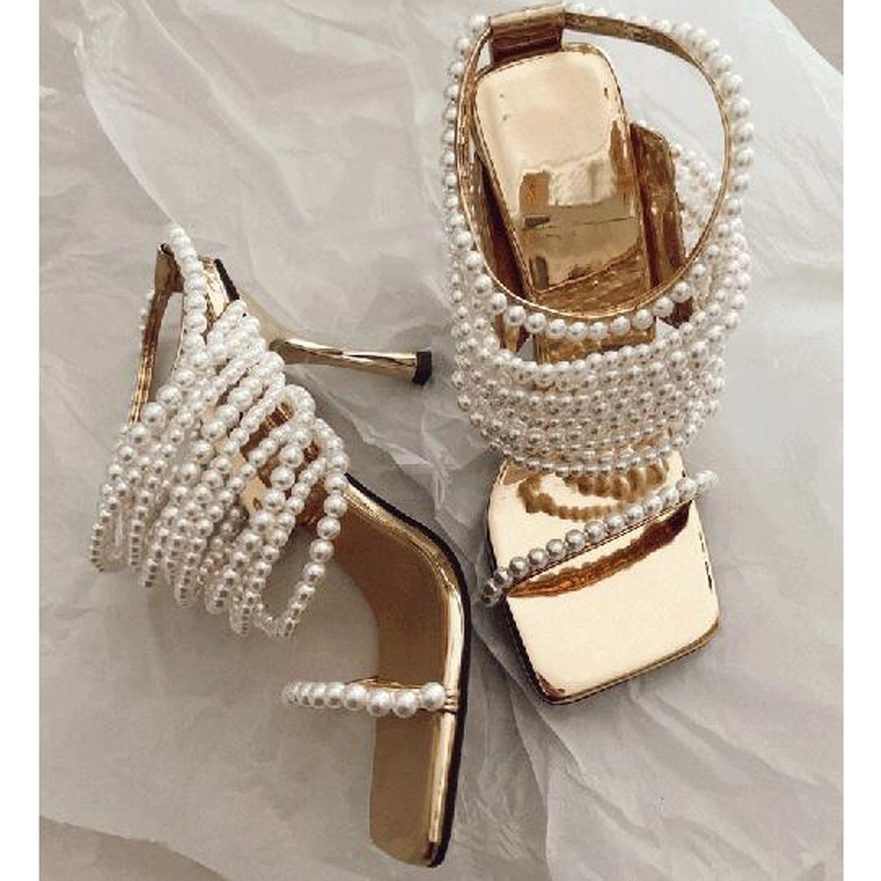 Sandálias Femininas Slingback  - Gold Chain Sandal avaliação e preço