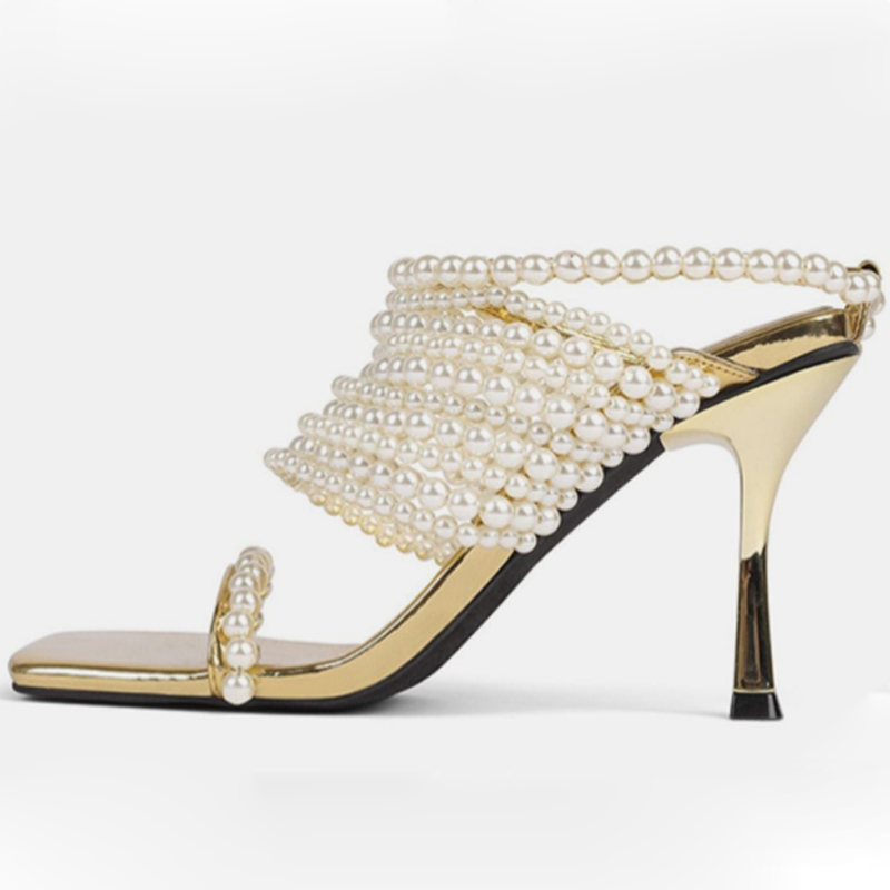 Sandálias Femininas Slingback  - Gold Chain Sandal avaliação e preço