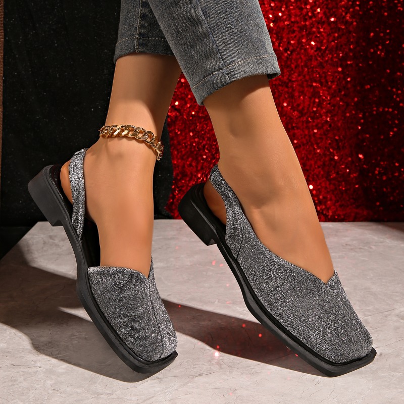 Sapatilhas Elegantes com Glitt - Slingback Pumps Women avaliação e preço